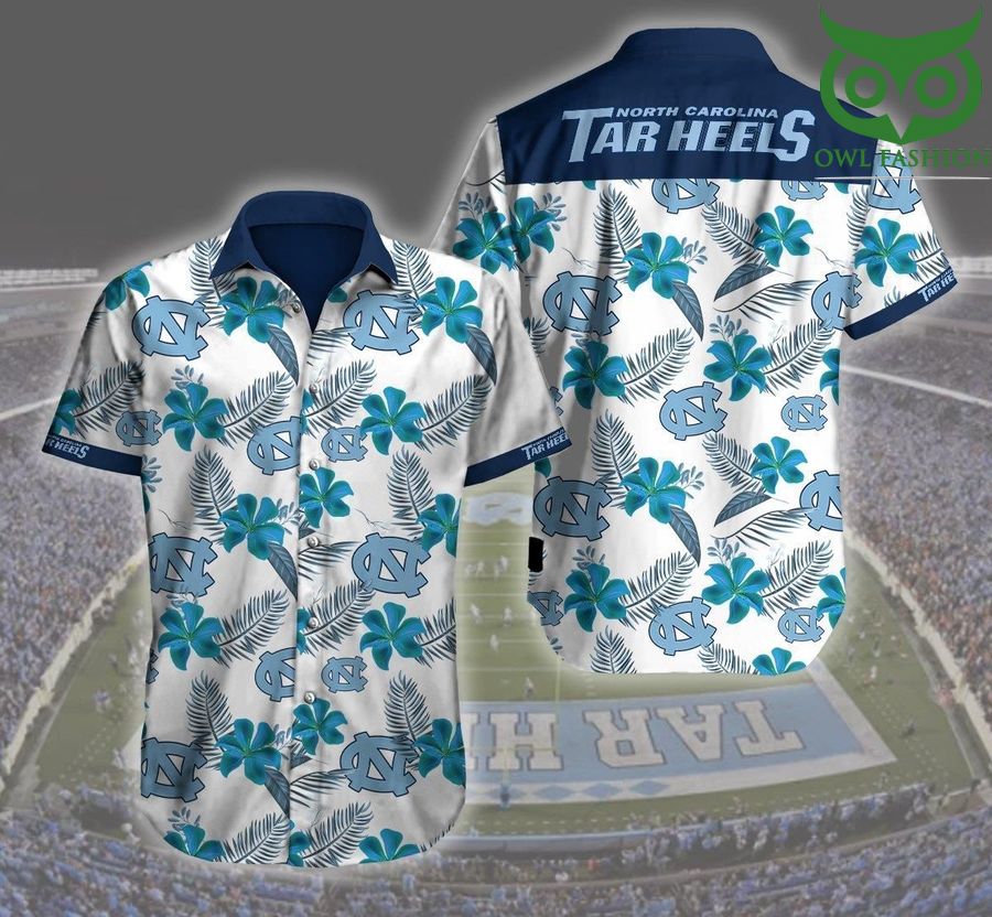 North Carolina Tar Heels Logo Hawaiian shirt short sleeve summer wear