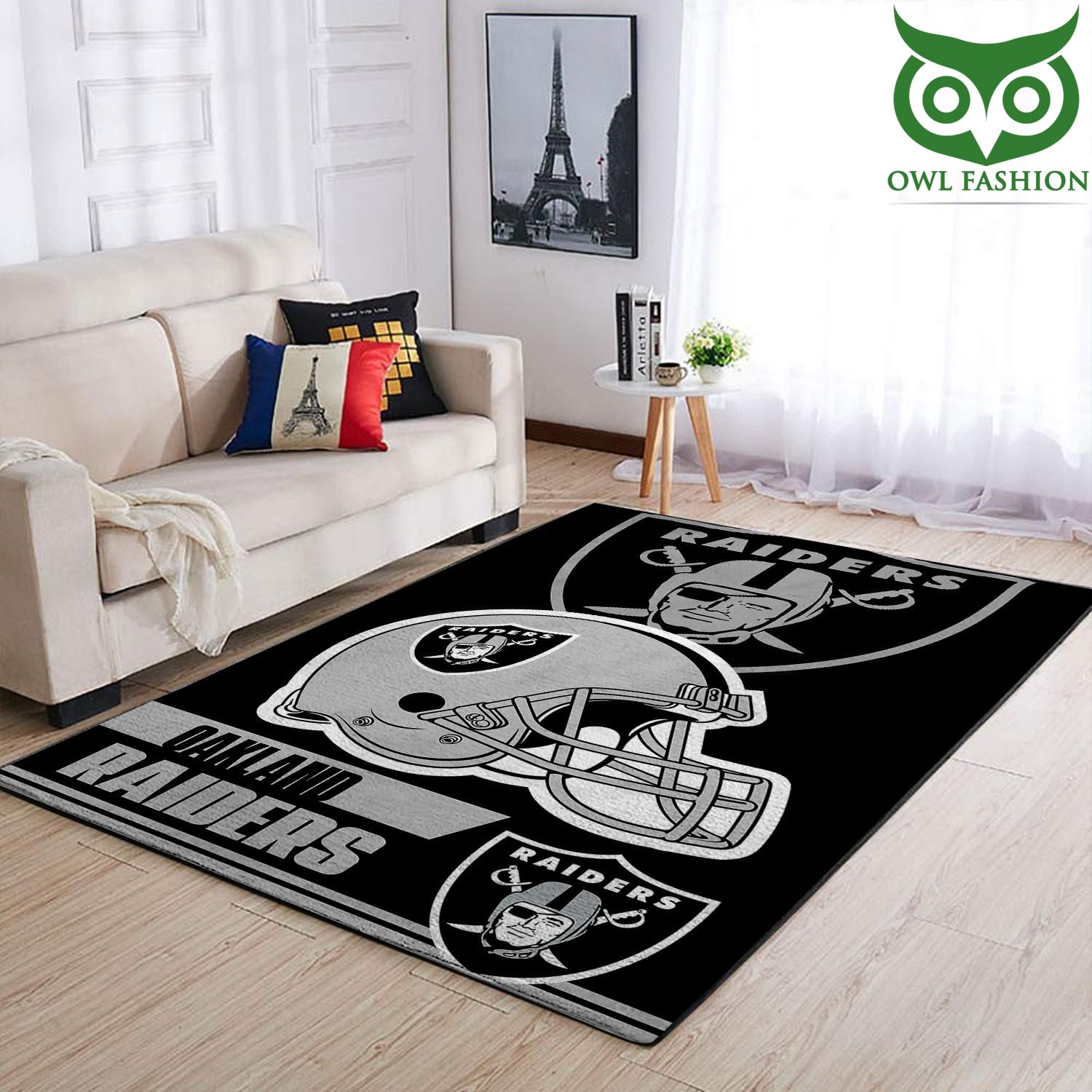 Oakland Raiders Nfl Team Logo Helmet Nice home decor carpet rug 