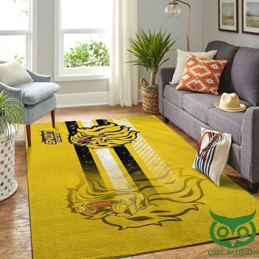 Arizona State Sun Devils NCAA Team Logo Yellow Carpet Rug