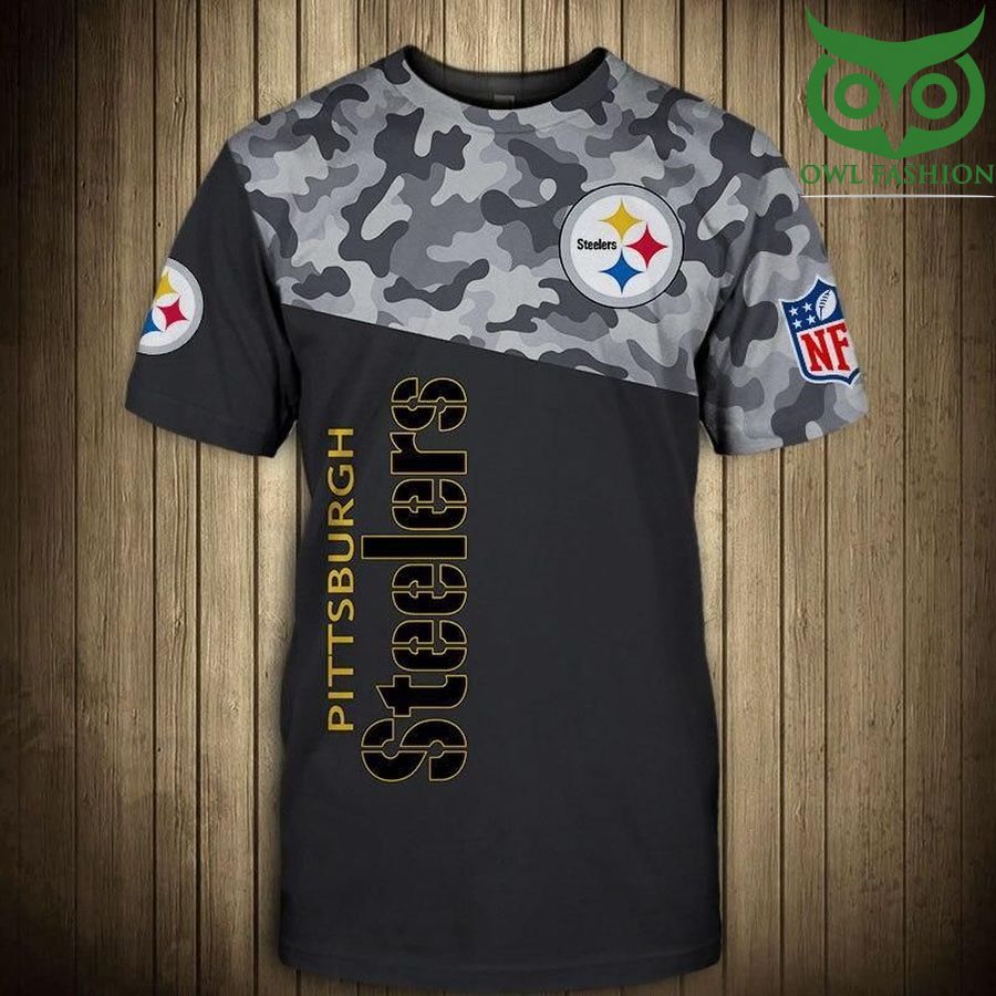 NFL Pittsburgh Steelers camo style Regular Mens Short Sleeve T-Shirt