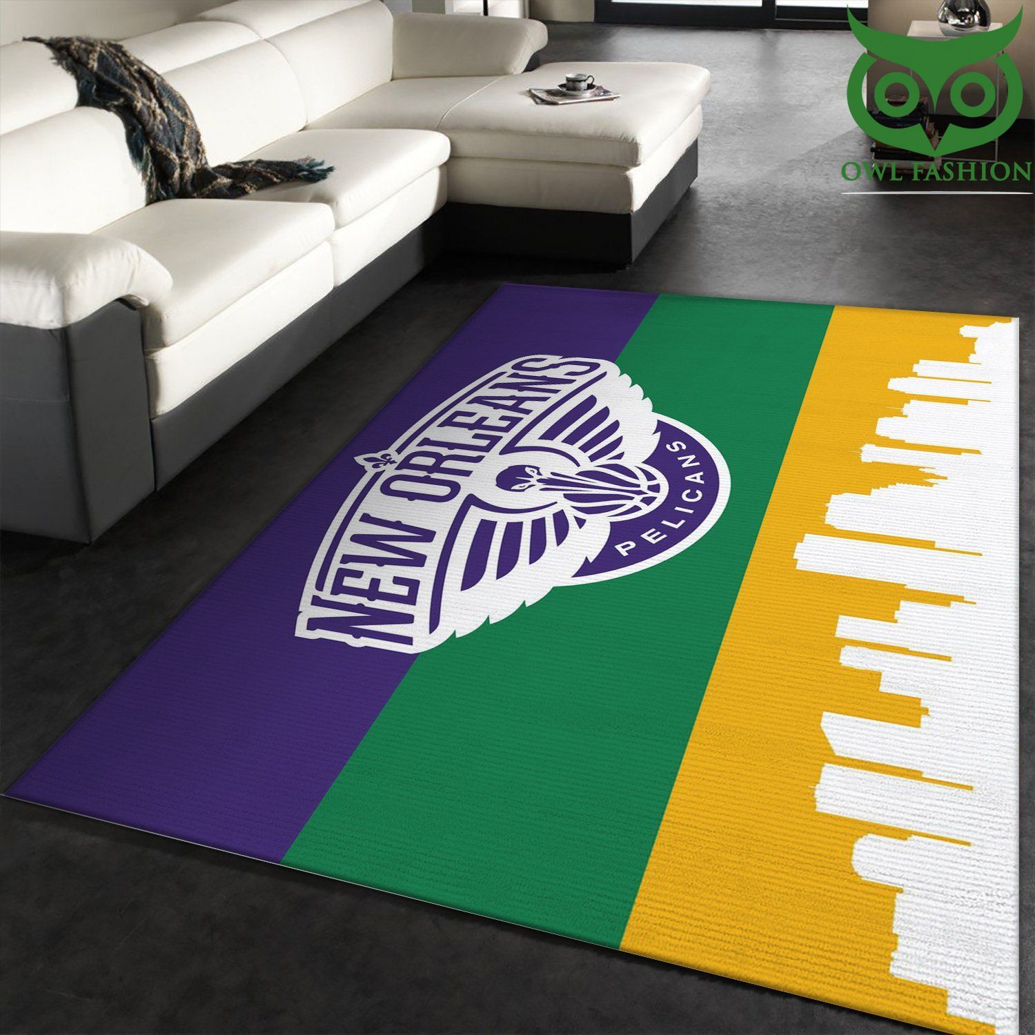 New Orleans Pelicans 3 NBA Team Logo Area carpet rug Home and floor Decor