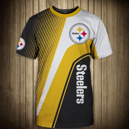 NFL Pittsburgh Steelers Casual striped 3d t-shirt
