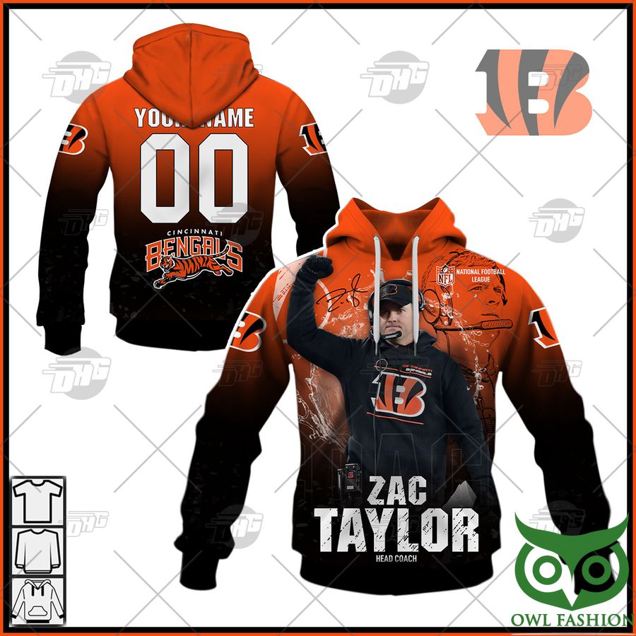 Personalize NFL Head Coach Zac Taylor Cincinnati Bengals Coach Of The Year Hoodie Special Version