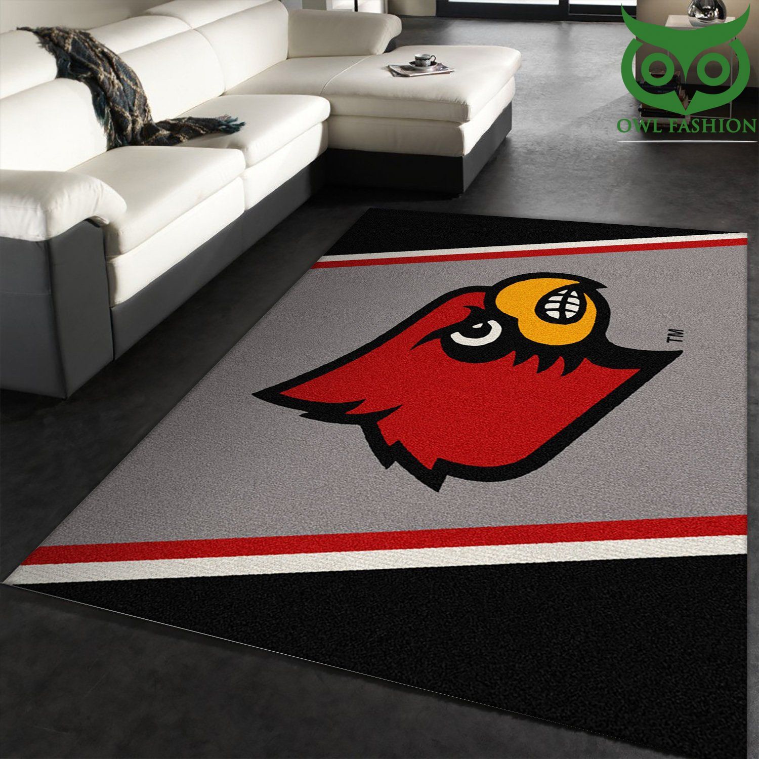 College Spirit Louisville Sport Area home decor carpet rug 