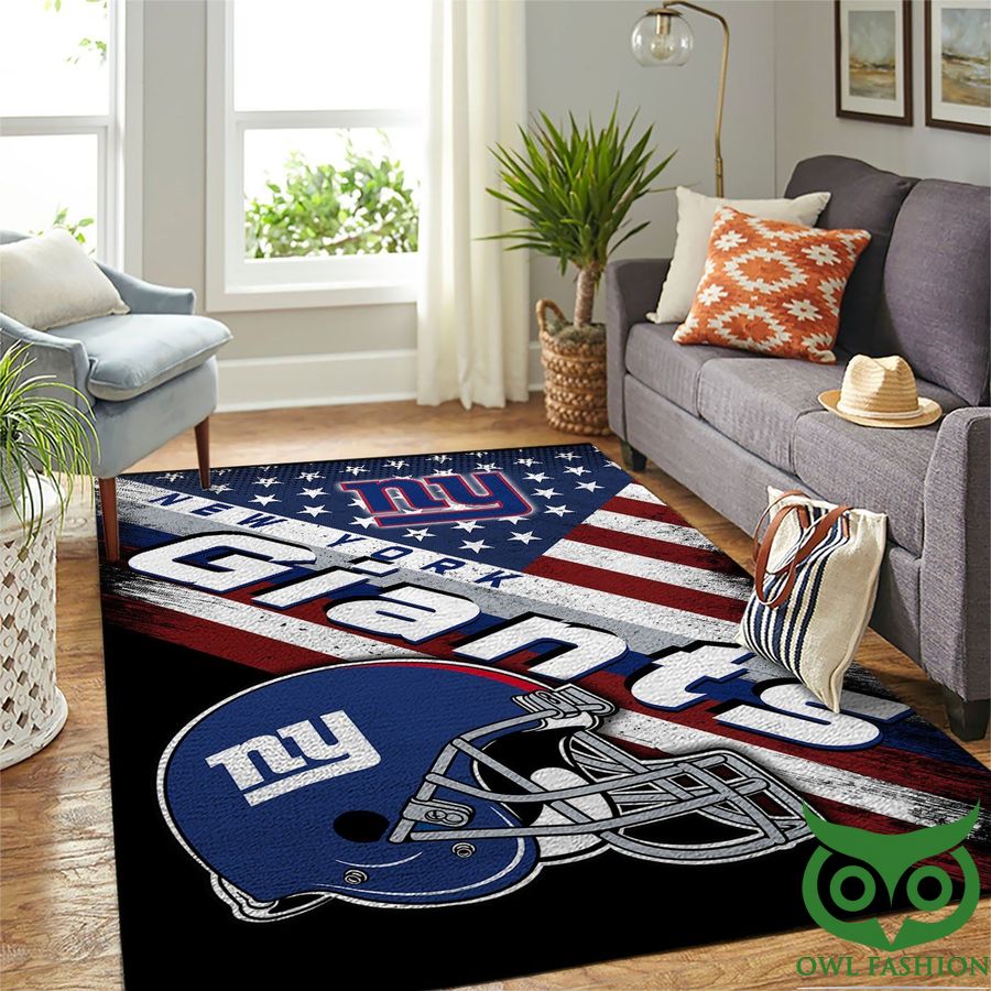 New York Giants NFL Team Logo American Style Helmet Carpet Rug