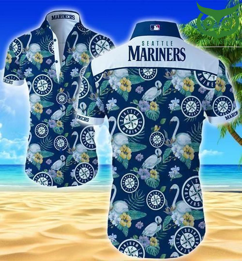 Seattle Mariners Hawaiian shirt short sleeve summer wear