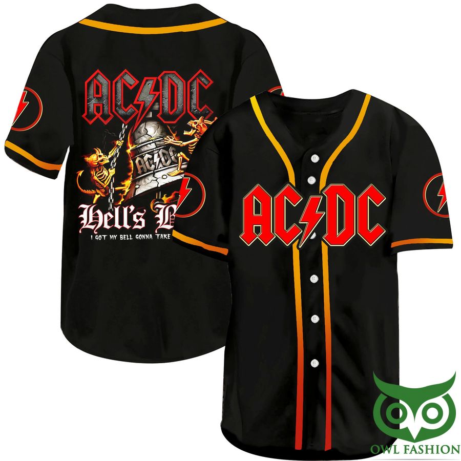 10 ACDC Got My Bell Rock Band Baseball Jersey Shirt