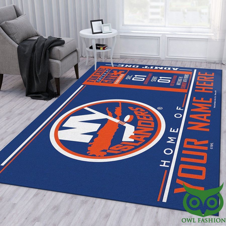 Customized NHL New York Islanders Team Logo Wincraft Blue Carpet Rug