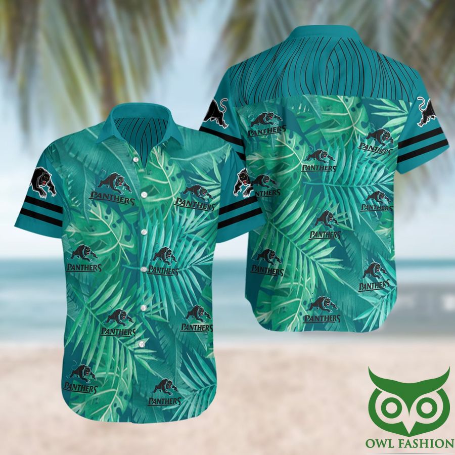 NRL Penrith Panthers Light and Dark Green Hawaiian Shirt