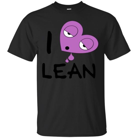 I Love Lean purple heart 3D T-Shirt
