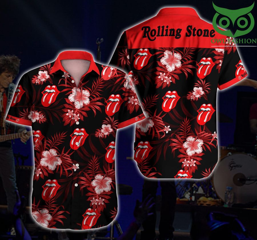 The Rolling Stones Hawaiian shirt short sleeve summer wear
