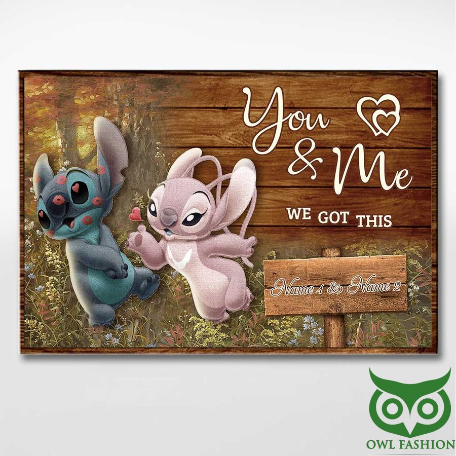 Personalized Stitch and Lilo You n Me We Got This Heart Poster