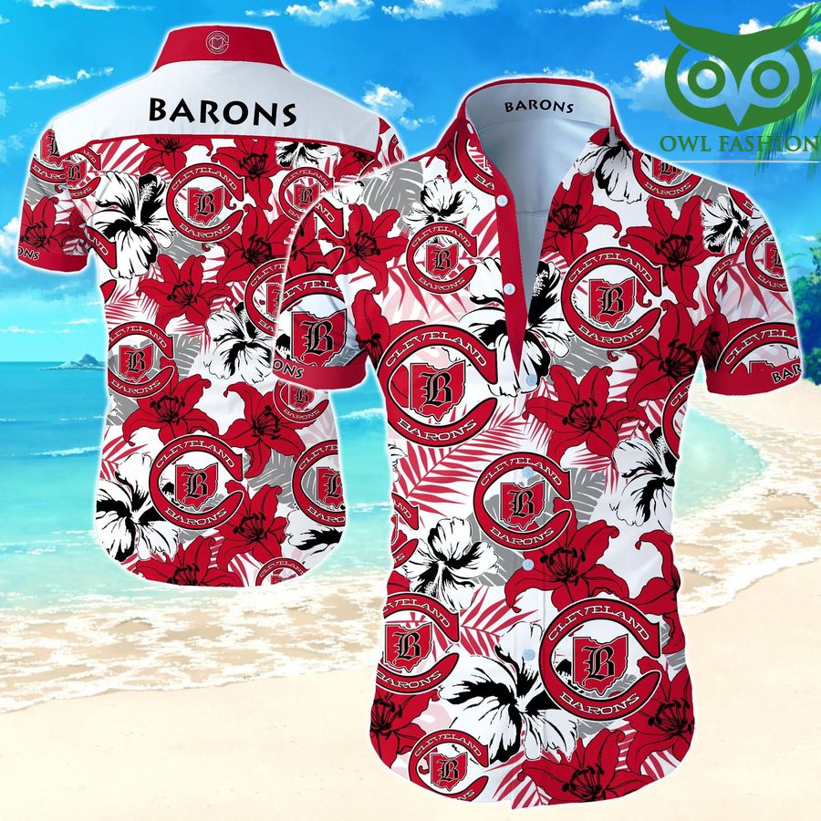 Cleveland Barons hockey Hawaiian Shirt short sleeve summer wear
