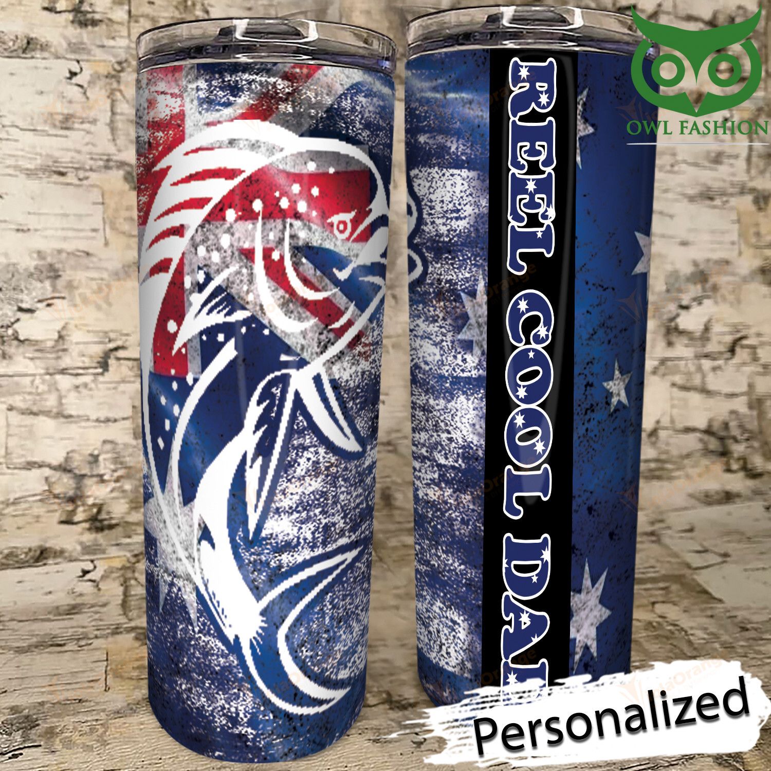 Personalized Fishing Aus Skinny Tumbler cup limited