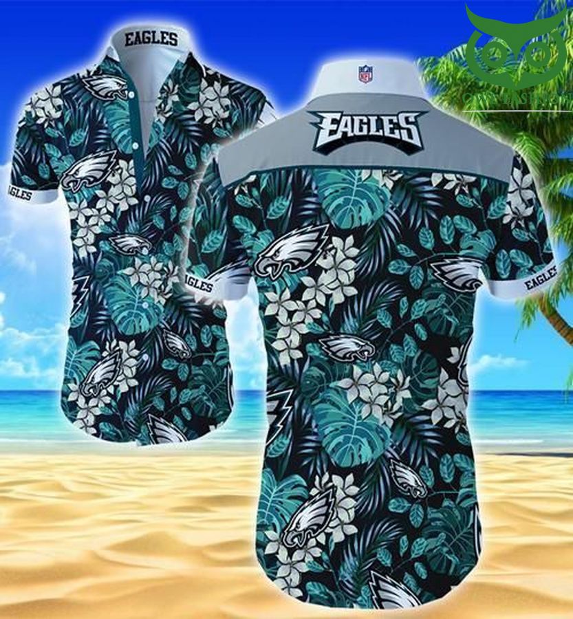 Philadelphia Eagles Hawaiian shirt short sleeve summer wear
