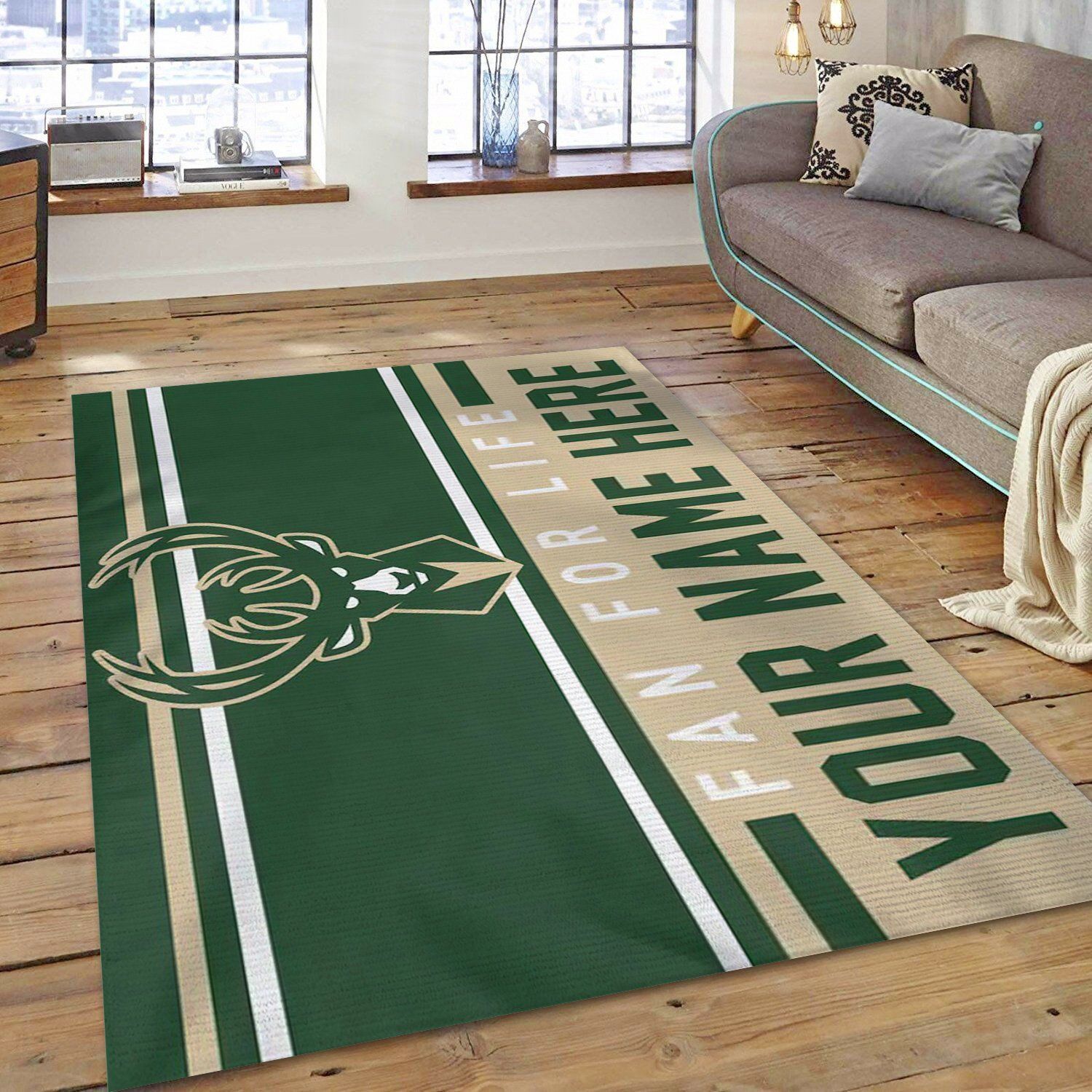 Customizable NBA Milwaukee Bucks Fan Floor home decoration carpet rug