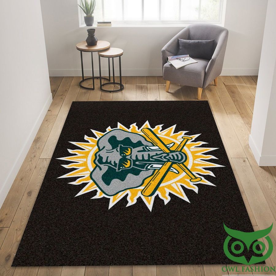 MLB Oakland Athletics Team Logo Simple Basic Carpet Rug
