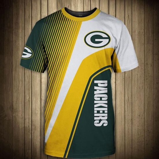 NFL Green Bay Packers Casual striped 3d t-shirt