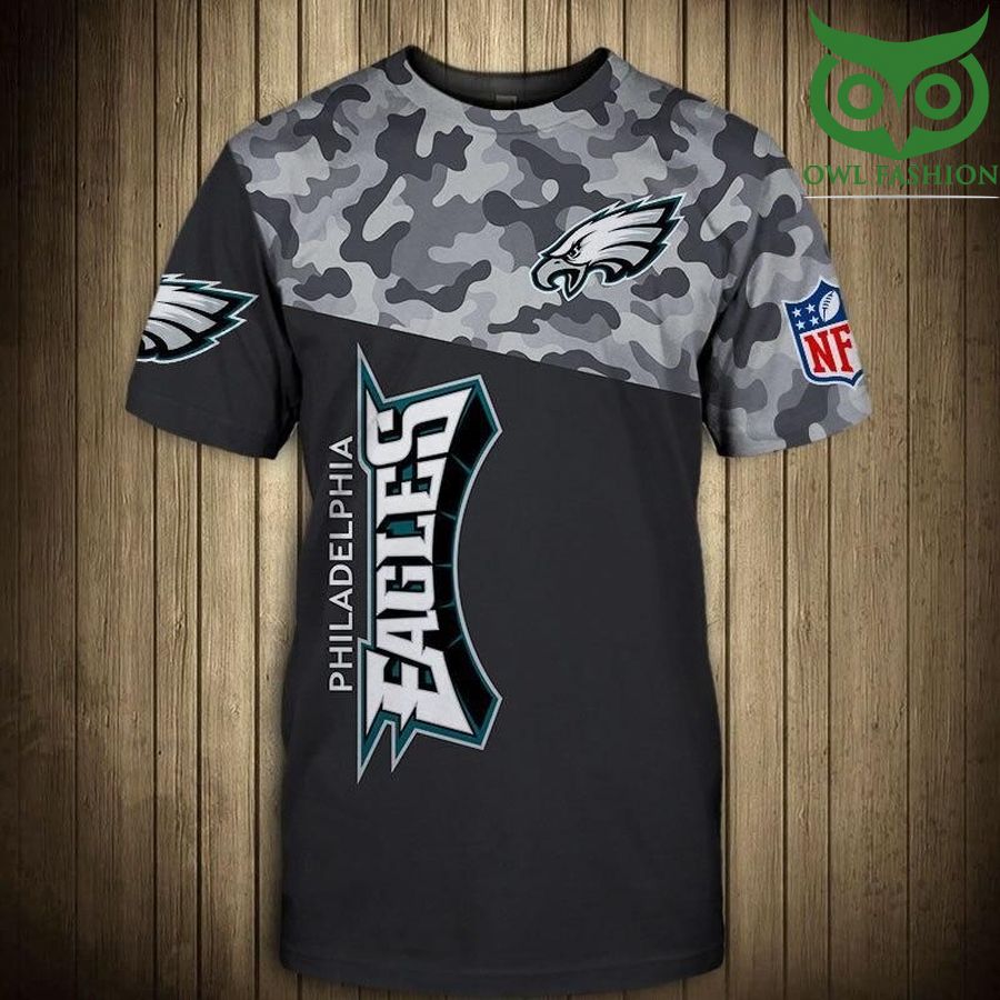 NFL Philadelphia Eagles camo style logo Regular Mens Short Sleeve T-Shirt