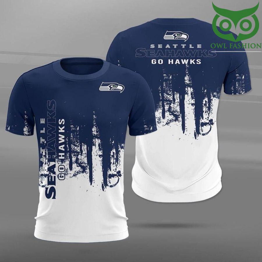 NFL Seattle Seahawks go hawks Paint Forest Casual 3D t-shirt