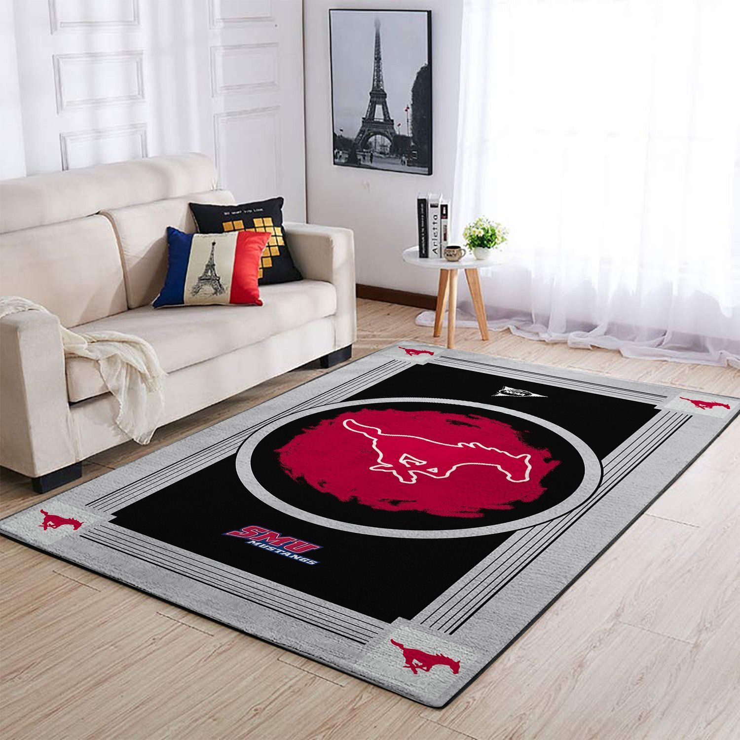 Smu Mustangs Ncaa Team Logo Nice Floor home decoration carpet rug