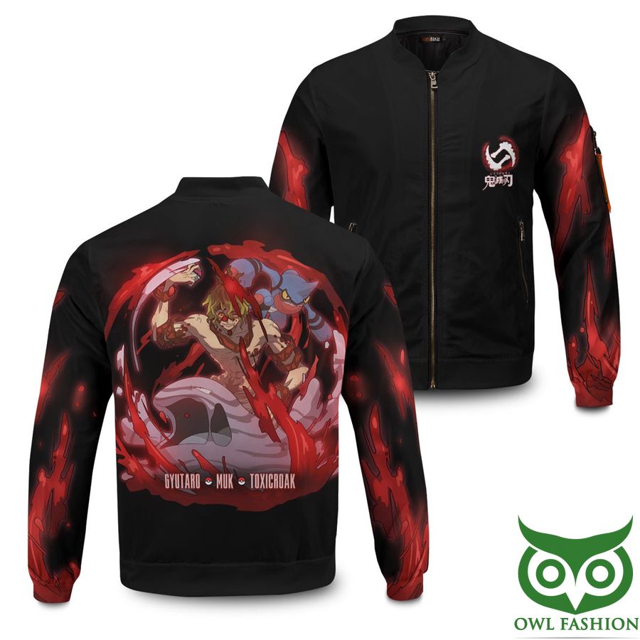 Gyutaro Collab Demon Slayer Printed Bomber Jacket