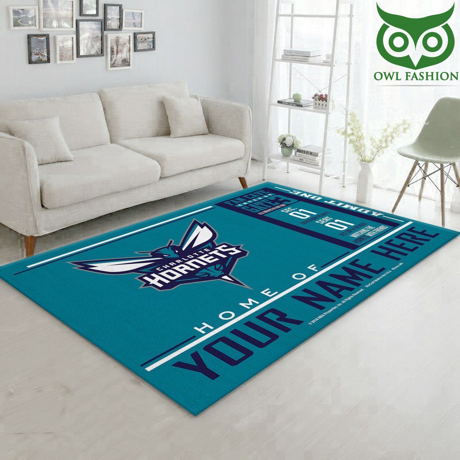 Charlotte Hornets Wincraft Personalized NBA carpet rug Home and floor Decoration