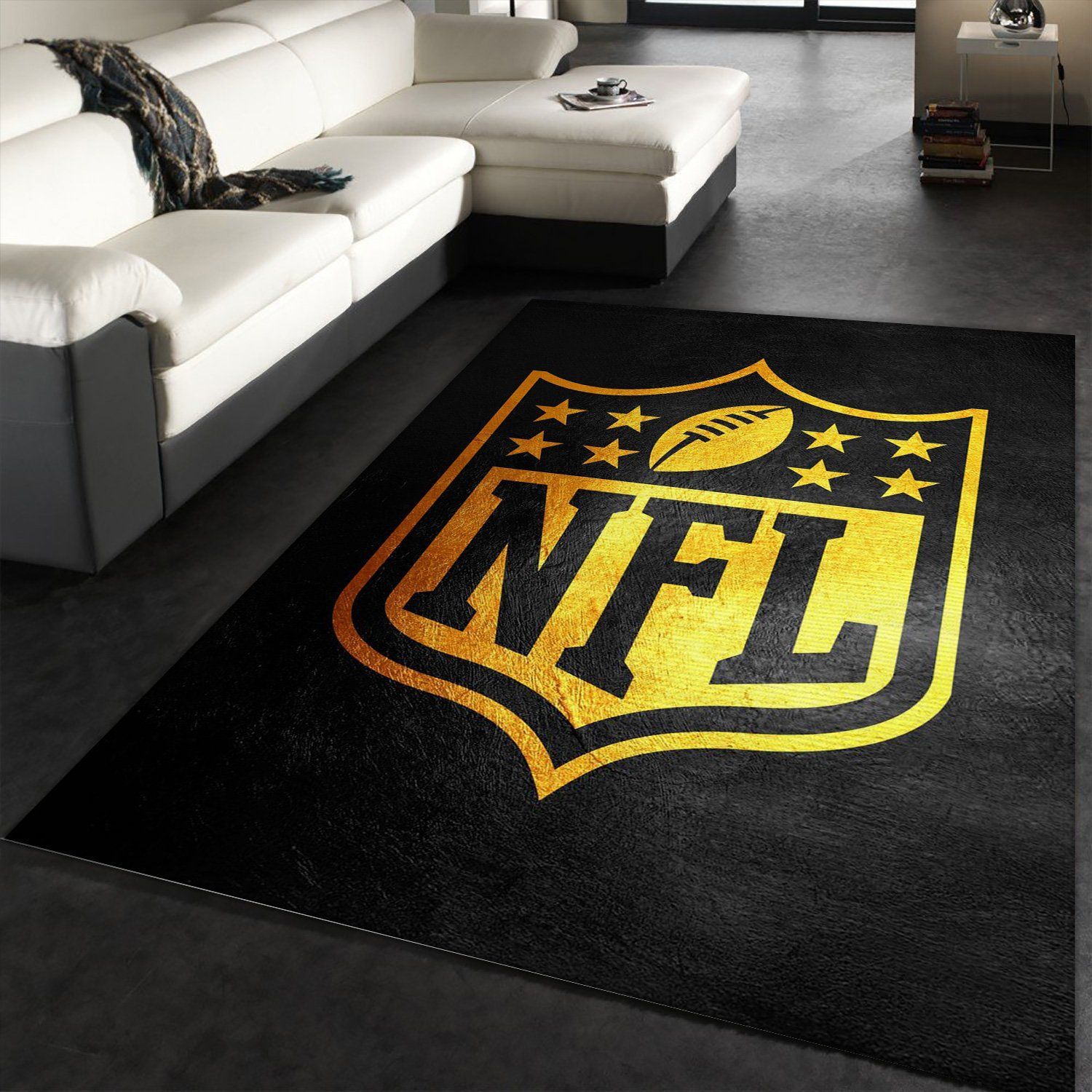 Nfl Black And Gold NFL Team Logos Floor home decoration carpet rug