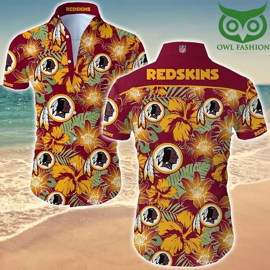 Nfl Washington Redskins Hawaiian Shirt short sleeve summer wear
