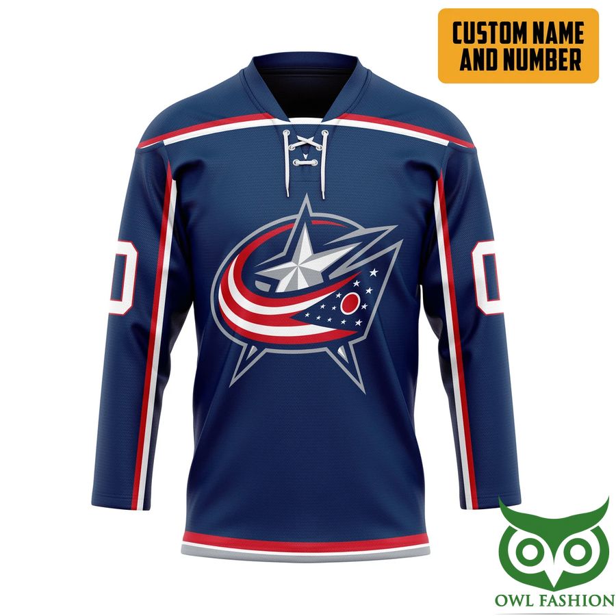 3D Columbus Blue Jackets NHL Custom Name Number Hockey Jersey