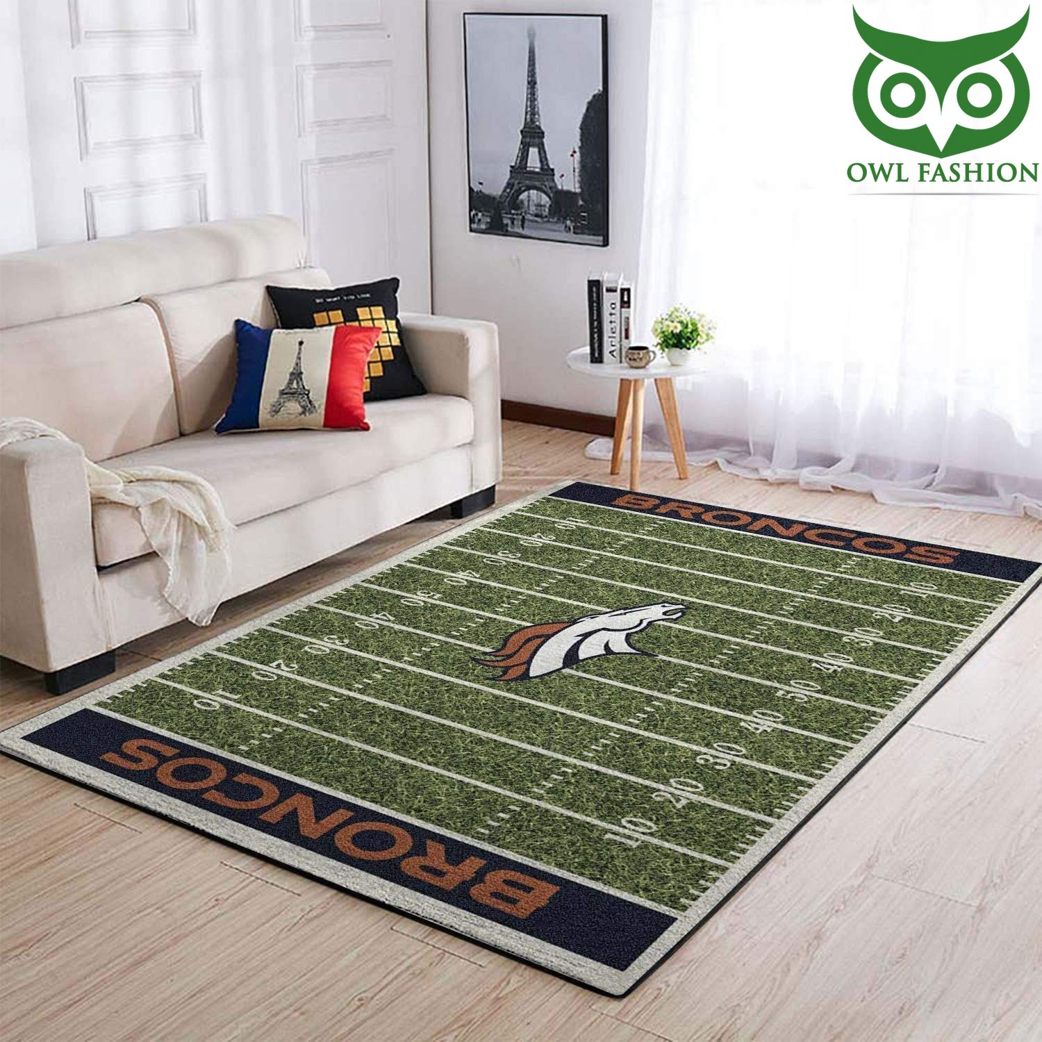 Nfl Football Team Denver Broncos Area carpet rug Home and floor Decor
