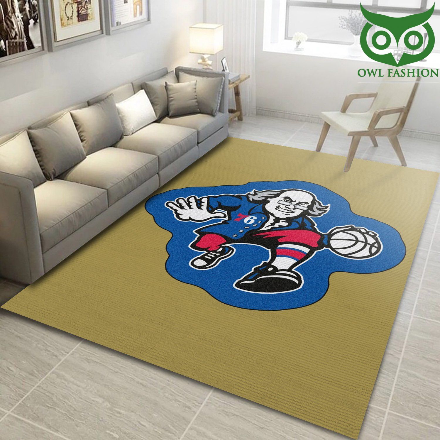 Philadephia 76ers Nba Team Area carpet rug