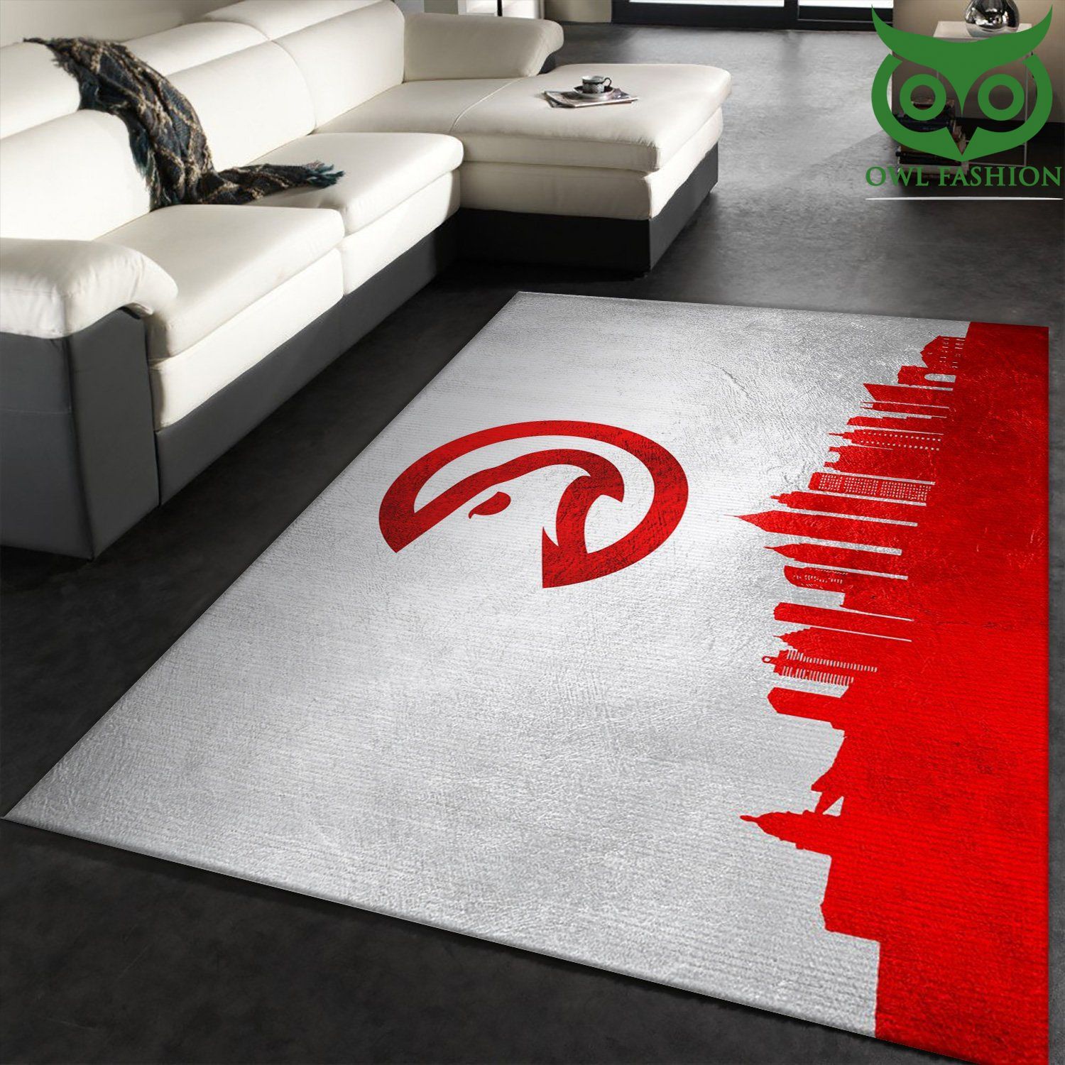 Atlanta Hawks Skyline NBA Team Area carpet rug Home and floor Decoration