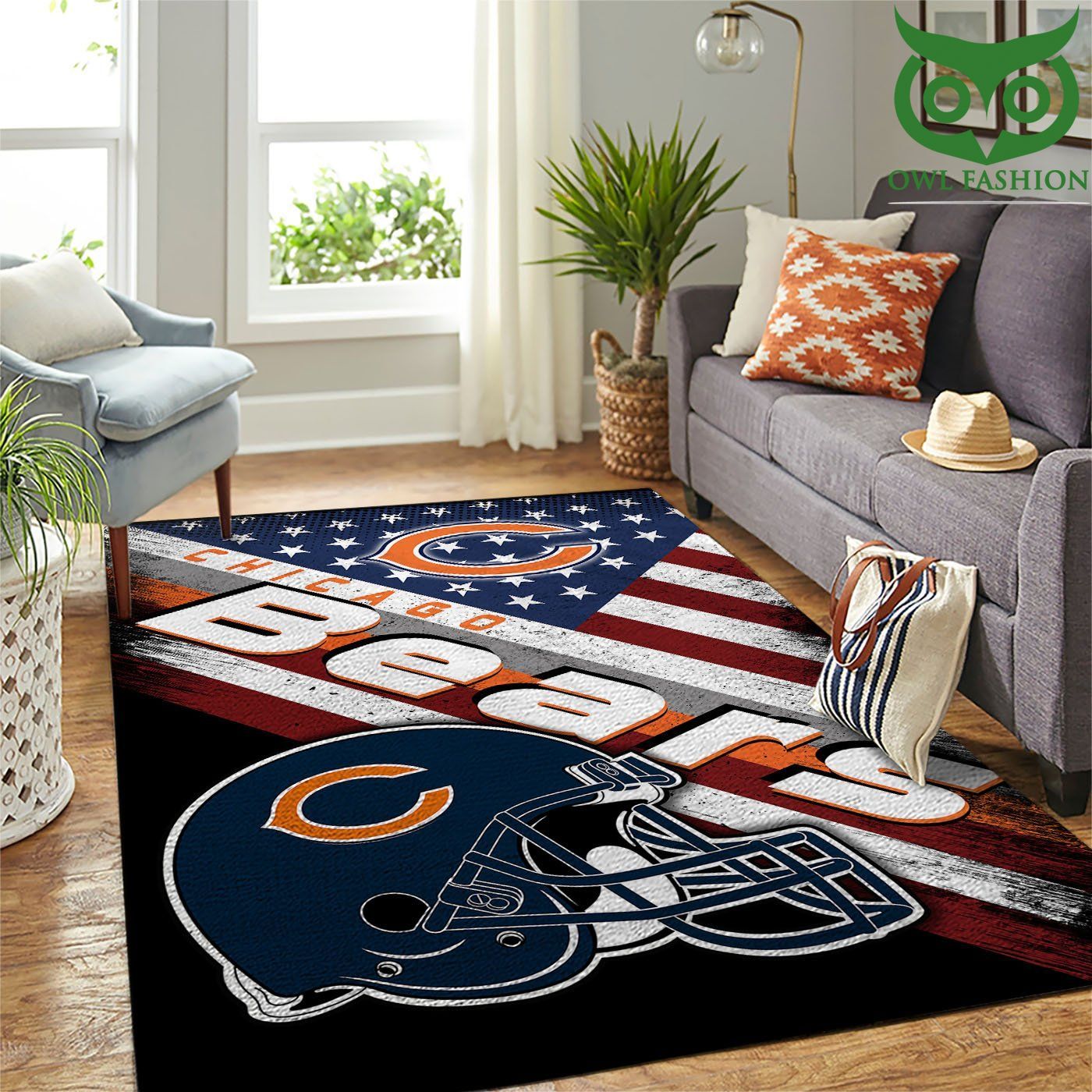 Chicago Bears Nfl Team Logo American Style Nice room decorate floor carpet rug 