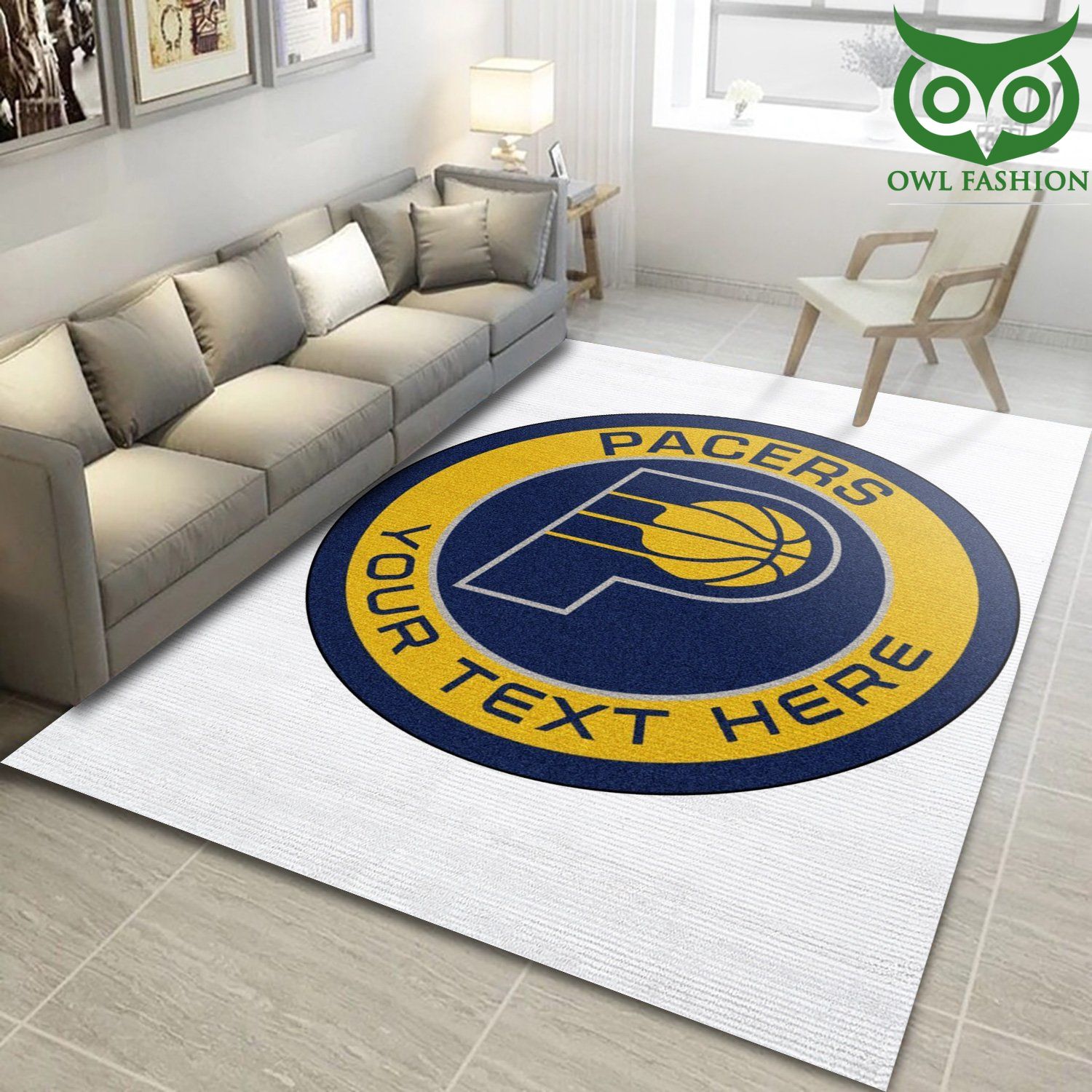 Customizable Indiana Pacers NBA carpet rug