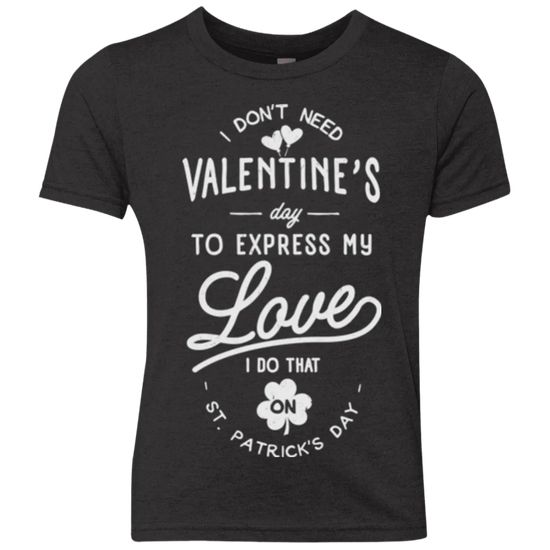 Valentines Day Youth Triblend 3D T-Shirt