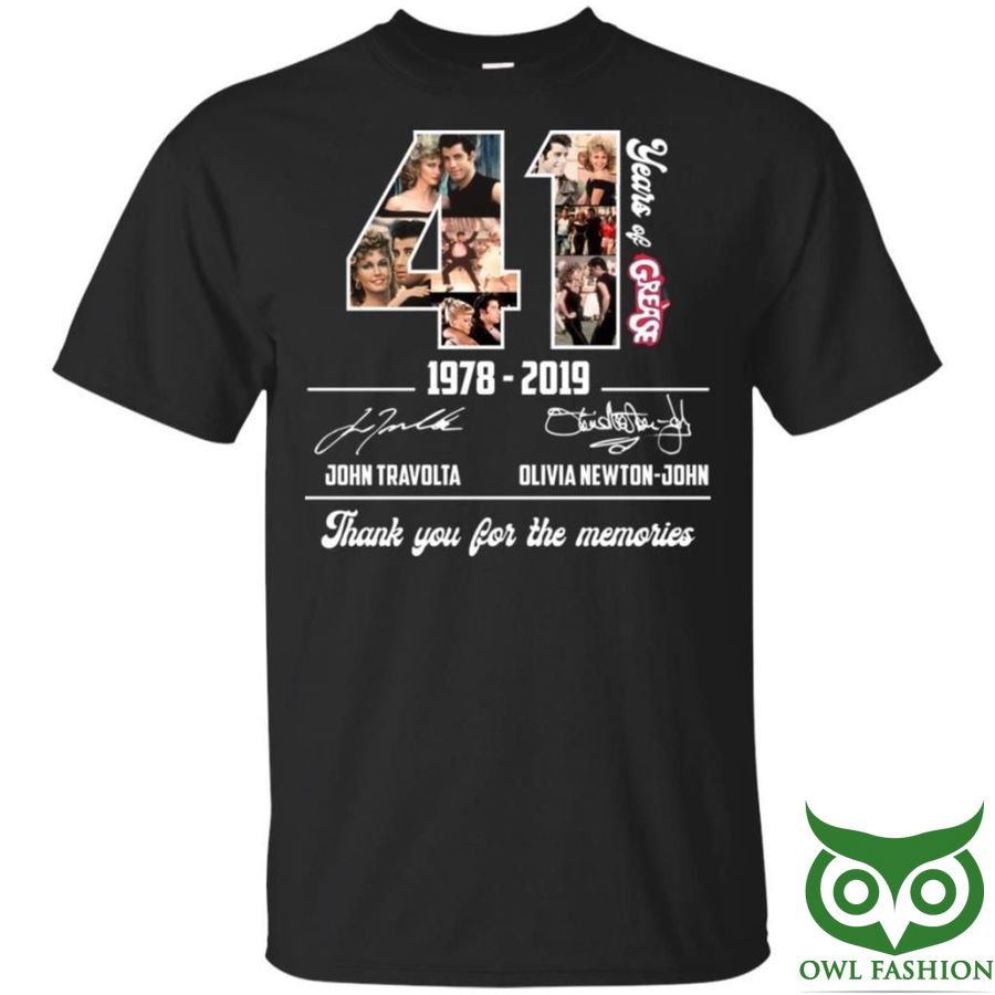 41 Years Of Grease Movie Signatures Memorial 3D T-shirt
