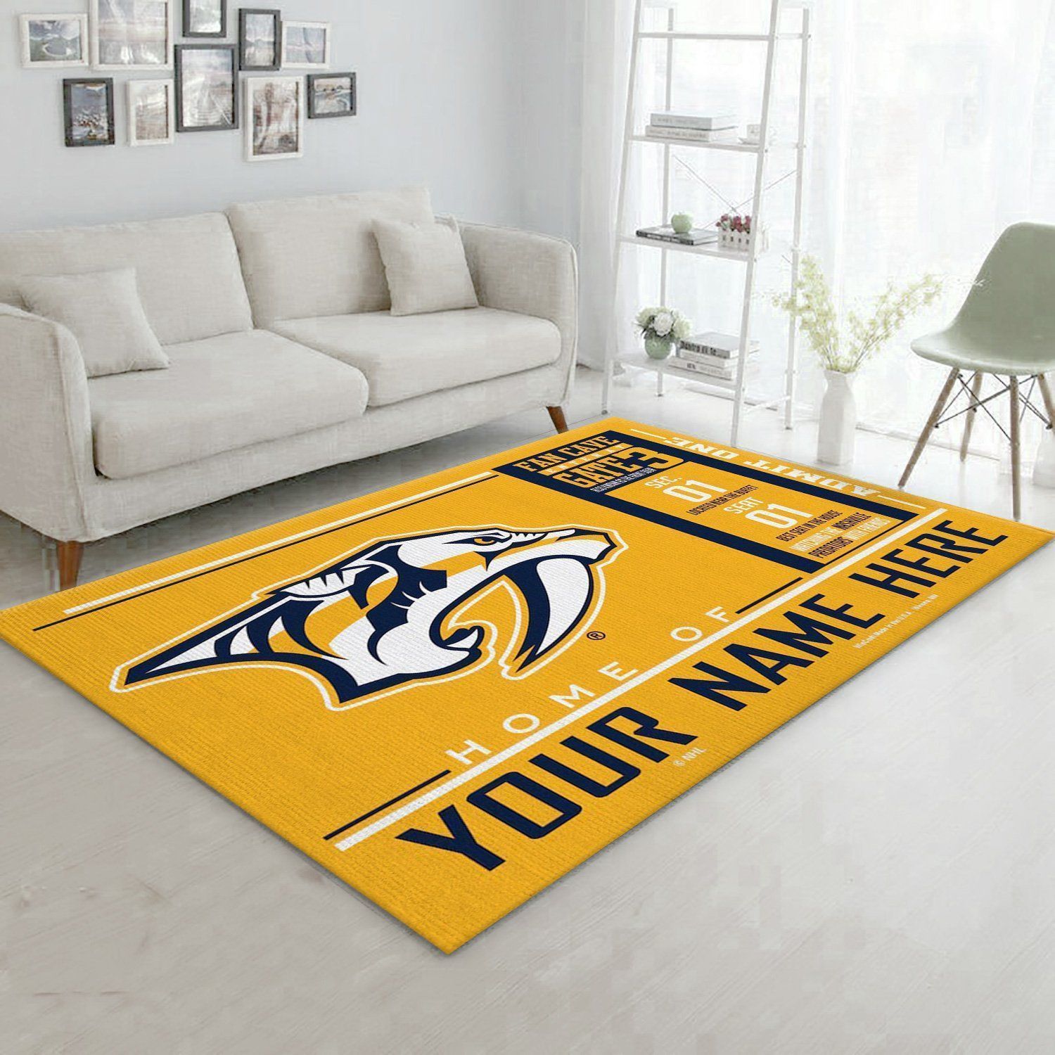 Customizable Nashville Predators NHL Wincraft Floor home decoration carpet rug