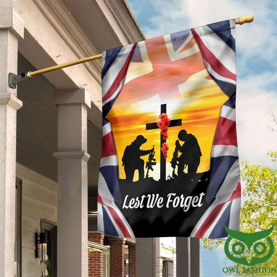 Lest We Forget UK Remembrance Day flag