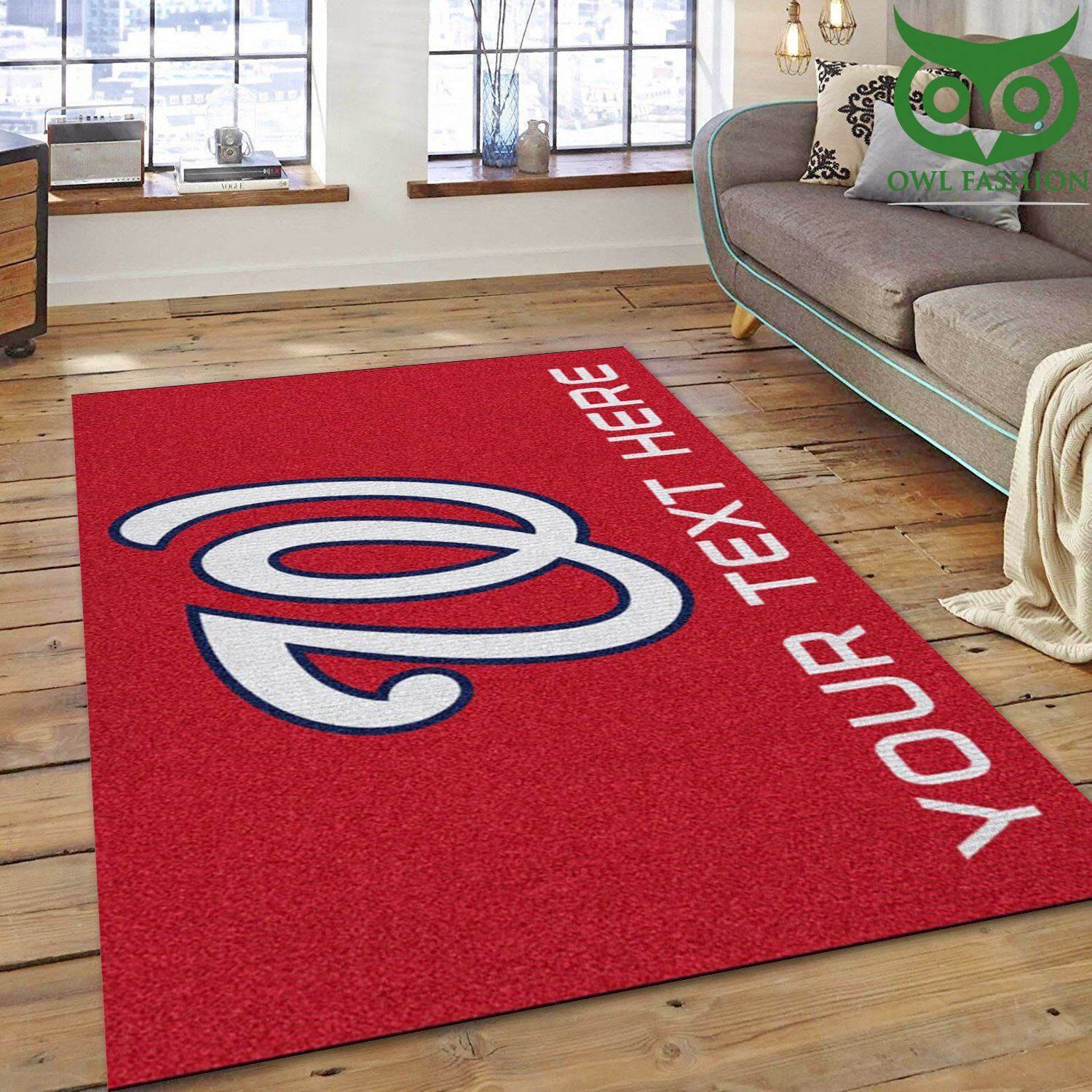 Washington Nationals Personalized MLB home and floor decor carpet rug 