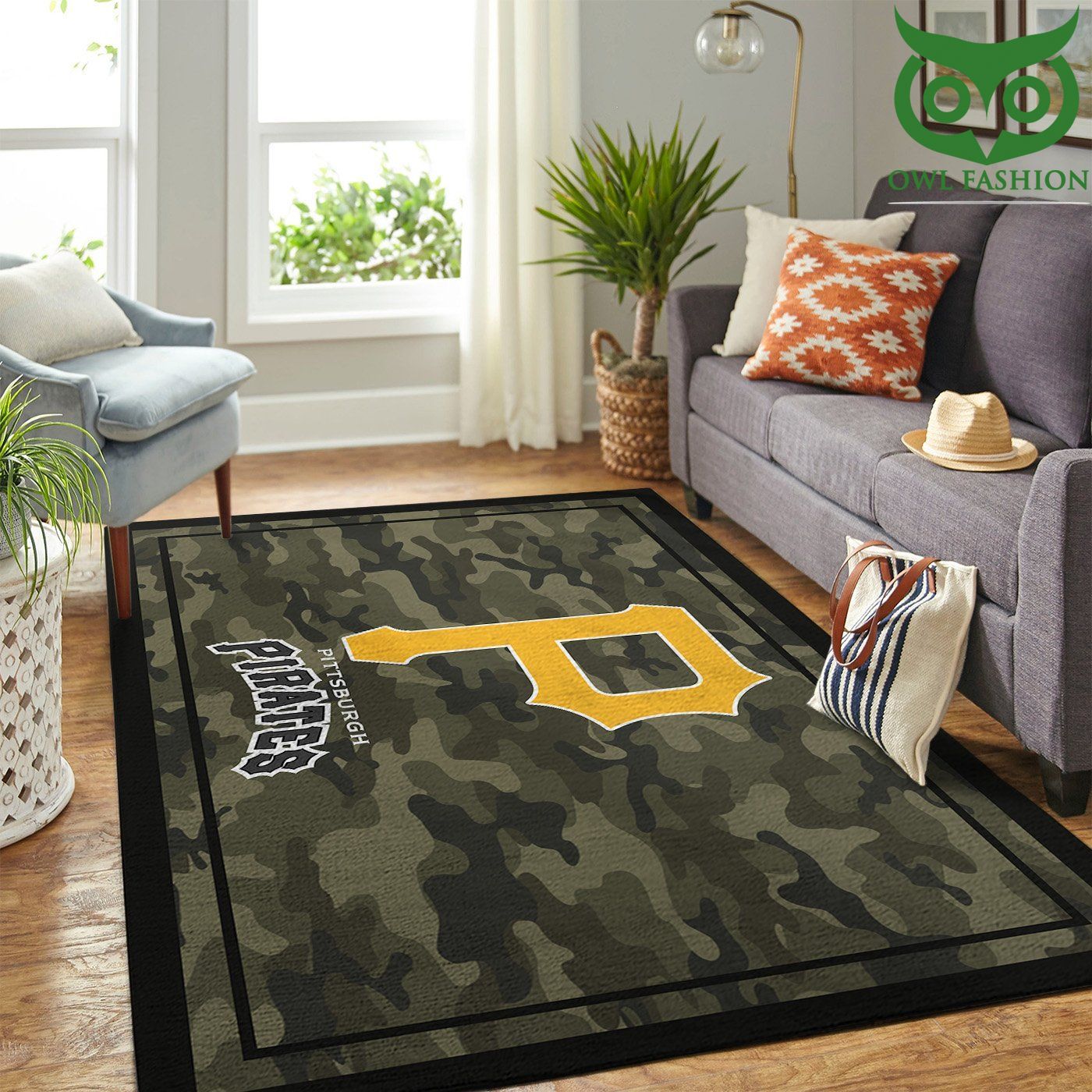 Pittsburgh Pirates Mlb Team Logo Camo Style carpet rug limited edition