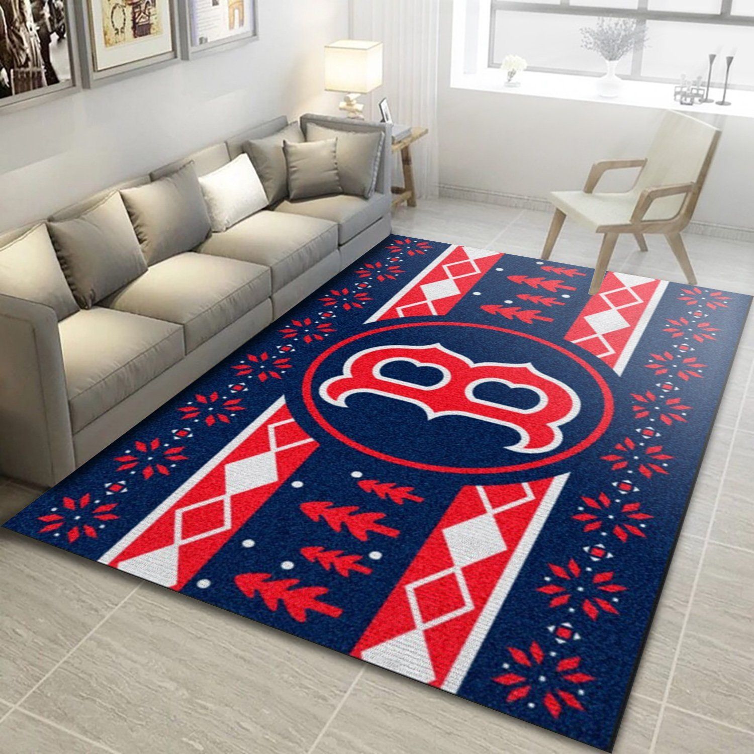MLB Boston Red Sox Holiday Sweater Floor home decoration carpet rug