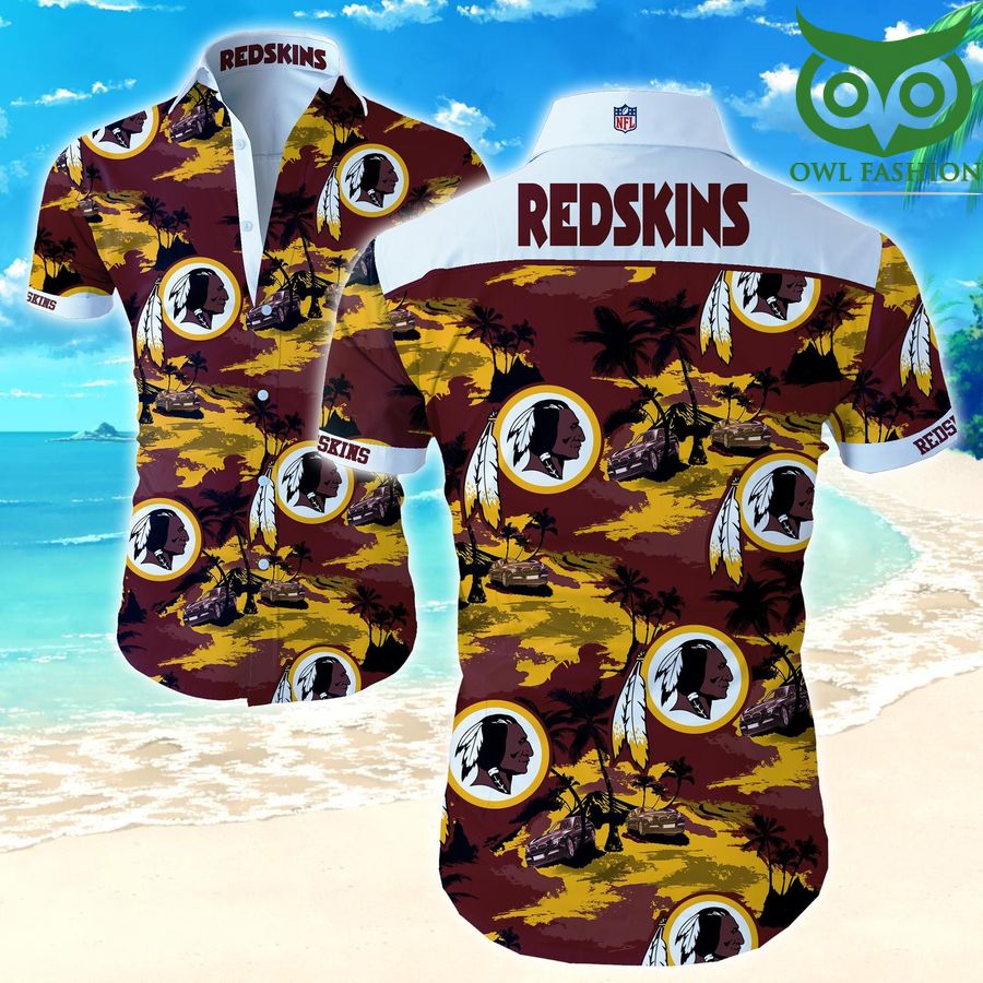 Nfl Washington Redskins football team logo Hawaiian Shirt short sleeve summer wear