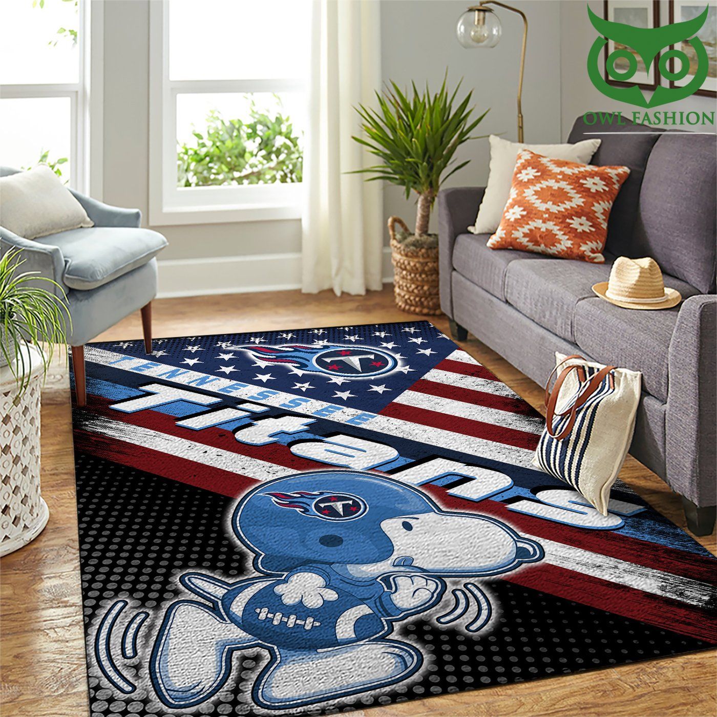 Tennessee Titans Nfl Team Logo Snoopy Us Style Nice Gift carpet rug Home and floor Decoration