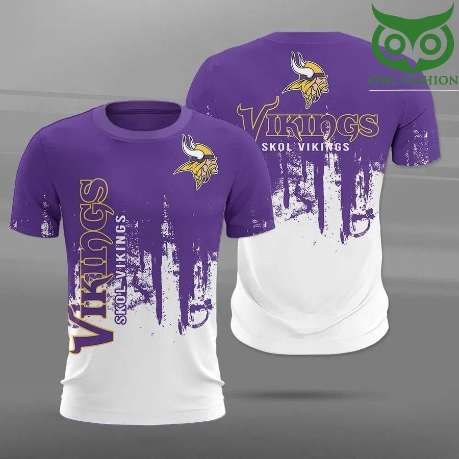 NFL Minnesota Vikings skol Vikings Paint Forest Casual 3D t-shirt