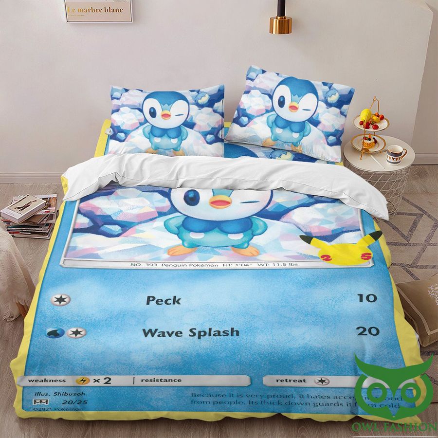 Anime Pokemon Piplup Collection 2021 Custom Bedding Set