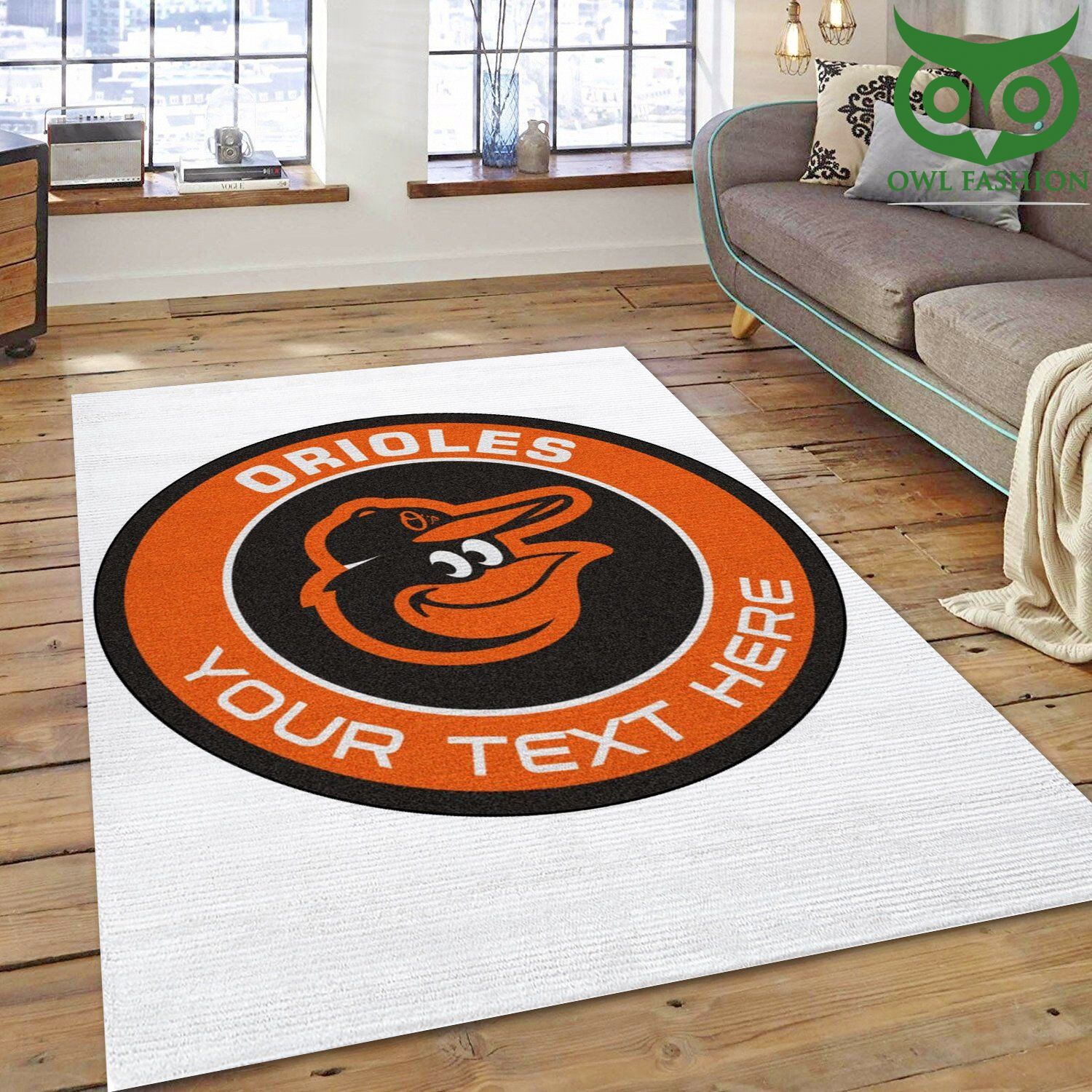 MLB Baltimore Orioles Personalized Area carpet rug Home and floor Decoration