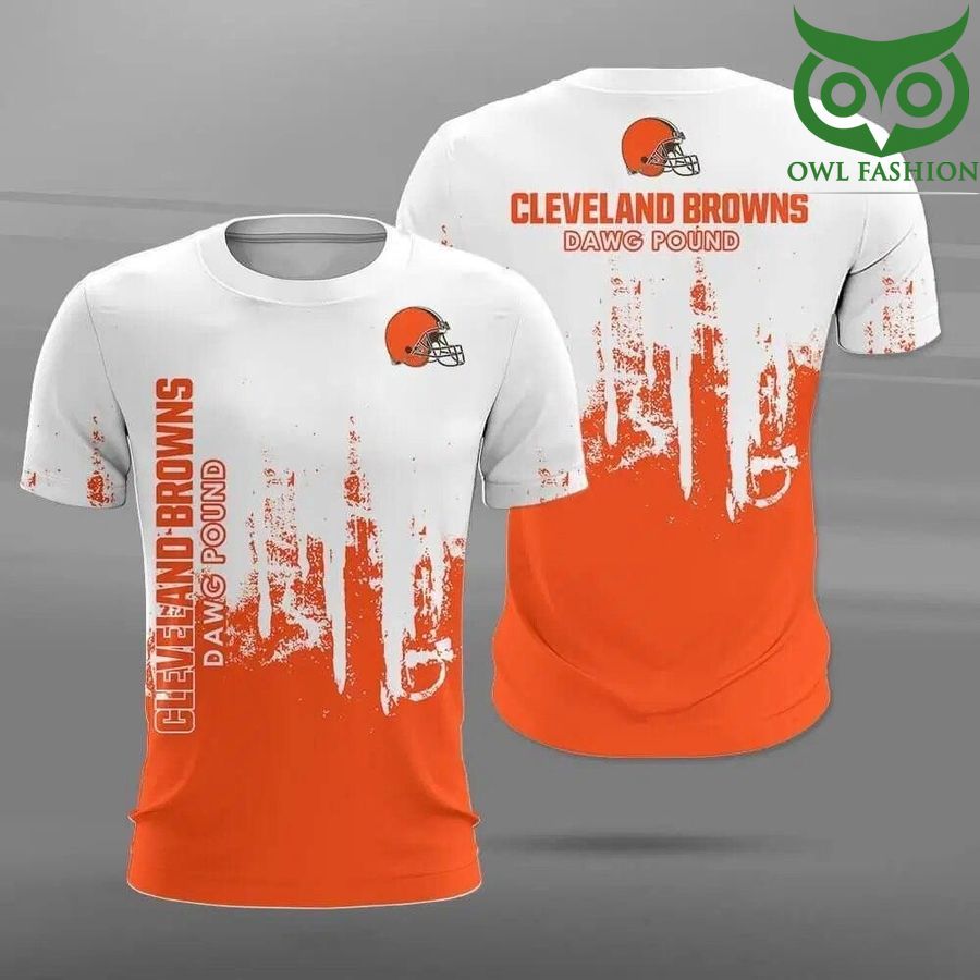 NFL Cleveland Browns dawg pound Paint Forest Casual 3D t-shirt