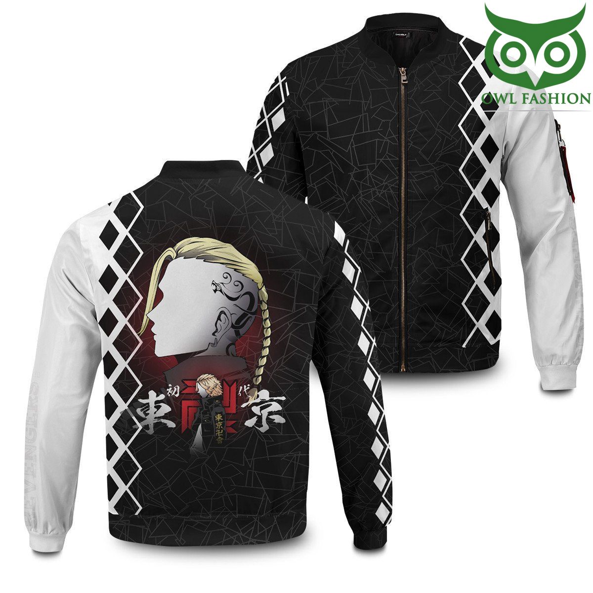 145 Tokyo Revengers Draken and Mikey Printed Bomber Jacket limited