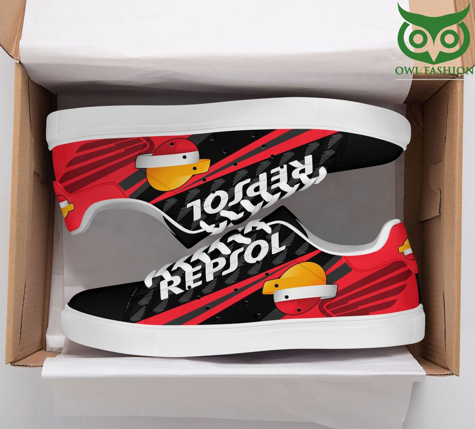 50 Repsol Honda Red mixed black Stan Smith Shoes